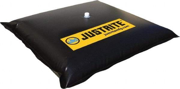 Justrite - 30" Long x 30" Wide, Vinyl Drain Seal - Black, Use to Stop Contaminated Groundwater From Going Down the Drain - Caliber Tooling