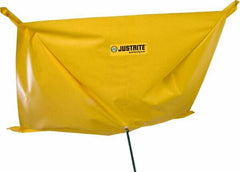 Justrite - 12' Diam, Square Roof Leak Diverter & Pipe Leak Diverter - 12' Long x 12' Wide, Yellow - Caliber Tooling