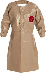 Dupont - Size 4XL, 44" Long, Coat Apron - Tychem CPF 3, 18 oz, Tan - Caliber Tooling