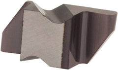 Tool-Flo - 3031FLR Grade AC50, 1/16" Cutting Width Carbide Grooving Insert - 1/8" Max Depth of Cut, Left Hand, 0.031" Corner Radius, AlTiN Finish - Caliber Tooling