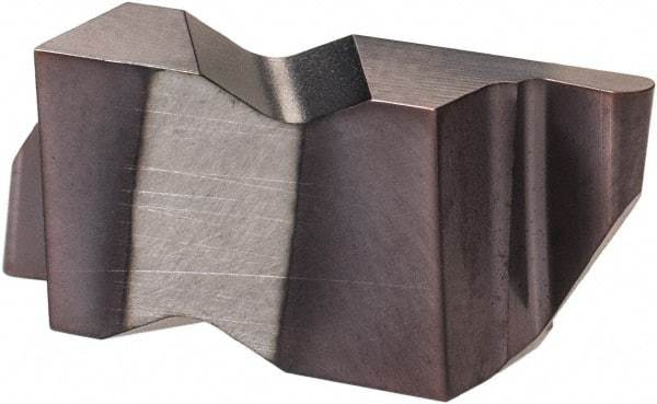 Hertel - 3031IRD Grade HC215, 1.57mm Cutting Width Carbide Grooving Insert - 1/8" Max Depth of Cut, Right Hand, 0.031" Corner Radius, TiAlN Finish - Caliber Tooling