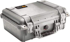 Pelican Products, Inc. - 13" Wide x 6-53/64" High, Clamshell Hard Case - Silver, Polyethylene - Caliber Tooling