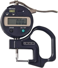 Mitutoyo - 1/2" Measurement, 0.01mm Resolution Electronic Thickness Gage - Accurate up to 0.001" - Caliber Tooling