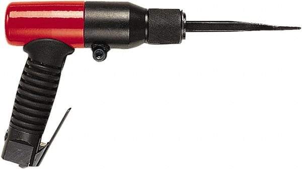 Chicago Pneumatic - 2,200 BPM, 1.53 Inch Long Stroke, Pneumatic Chipping Hammer - 8 CFM Air Consumption, 1/4 NPT Inlet - Caliber Tooling