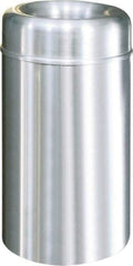 Rubbermaid - 30 Gal Aluminum Round Decorative Waste Receptacle With Top - Steel, 876mm High - Caliber Tooling