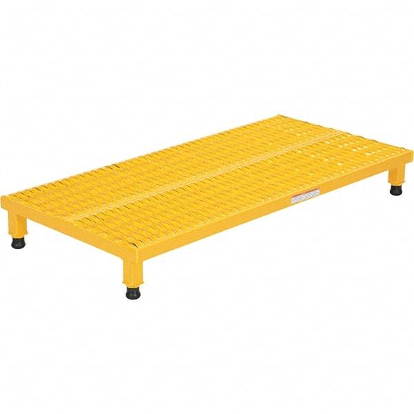 Vestil - 5" High x 24" Wide x 48" Deep, Yellow Step Stand - Steel, 500 Lb Capacity - Caliber Tooling