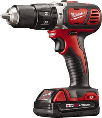 Milwaukee Tool - 18 Volt 1/2" Keyless Chuck Cordless Hammer Drill - 0 to 28,800 BPM, 0 to 1,800 RPM, Reversible - Caliber Tooling