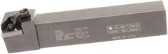 Sumitomo - MTGN, Right Hand Cut, 0° Lead Angle, 5/8" Shank Height x 5/8" Shank Width, Negative Rake Indexable Turning Toolholder - 4-1/2" OAL, TNMG 322 Insert Compatibility, Series Multi-Option - Caliber Tooling