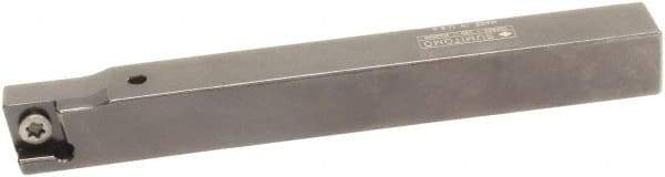 Sumitomo - SCAC, Left Hand Cut, 0° Lead Angle, 3/8" Shank Height x 3/8" Shank Width, Neutral Rake Indexable Turning Toolholder - 4-1/2" OAL, CC.. 21.51 Insert Compatibility, Series Screw Lock - Caliber Tooling