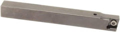 Sumitomo - SCAC, Right Hand Cut, 0° Lead Angle, 5/8" Shank Height x 5/8" Shank Width, Neutral Rake Indexable Turning Toolholder - 4-1/2" OAL, CC.. 32.52 Insert Compatibility, Series Screw Lock - Caliber Tooling