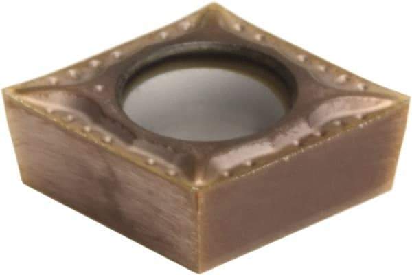 Sumitomo - CCGT32.51 ESI Grade AC530U Carbide Turning Insert - TiAlN/AlCrN Finish, 80° Diamond, 3/8" Inscr Circle, 5/32" Thick, 1/64" Corner Radius - Caliber Tooling