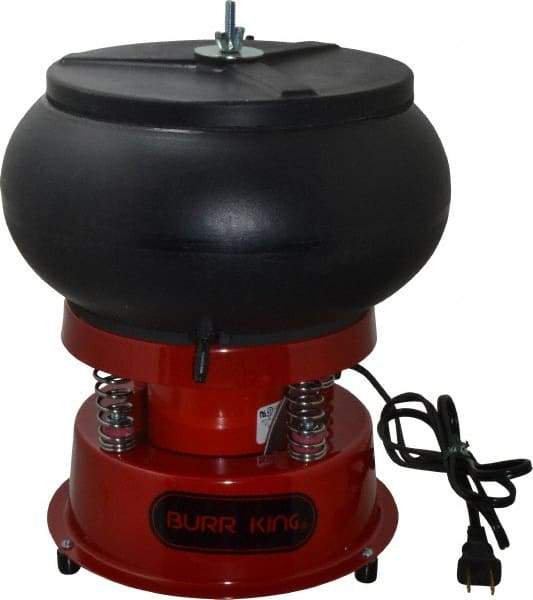 Burr King - 0.1 Cu Ft, 1/30 hp, Vibratory Tumbler - Flow Through Drain - Caliber Tooling