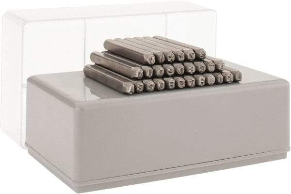 C.H. Hanson - 27 Piece, 1/8" Character Steel Stamp Set - Letters, Standard - Caliber Tooling