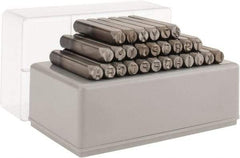 C.H. Hanson - 27 Piece, 1/4" Character Steel Stamp Set - Letters, Standard - Caliber Tooling