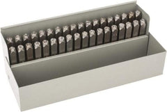 C.H. Hanson - 36 Piece, 1/4" Character Steel Stamp Set - Letters & Figures, Standard - Caliber Tooling