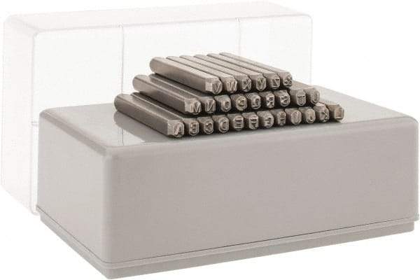 C.H. Hanson - 27 Piece, 3/32" Character Steel Stamp Set - Letters, Heavy Duty - Caliber Tooling