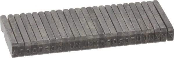 C.H. Hanson - 26 Piece, 1/16 Inch Character, Steel Type Set - 10 Character Capacity, A-Z Content - Caliber Tooling