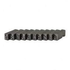 C.H. Hanson - 10 Piece, 1/4 Inch Character, Steel Type Set - 8 Character Capacity, 0-9 Content - Caliber Tooling