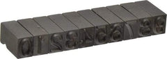 C.H. Hanson - 10 Piece, 3/8 Inch Character, Steel Type Set - No Character Capacity, 0-9 Content - Caliber Tooling