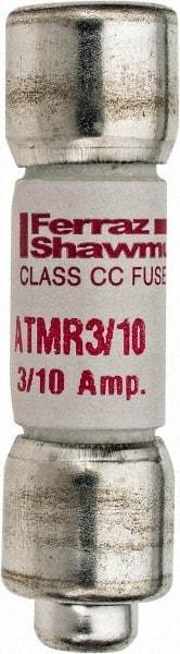 Ferraz Shawmut - 600 VAC/VDC, 0.3 Amp, Fast-Acting General Purpose Fuse - Clip Mount, 1-1/2" OAL, 100 at DC, 200 at AC kA Rating, 13/32" Diam - Caliber Tooling