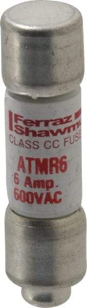 Ferraz Shawmut - 600 VAC/VDC, 6 Amp, Fast-Acting General Purpose Fuse - Clip Mount, 1-1/2" OAL, 100 at DC, 200 at AC kA Rating, 13/32" Diam - Caliber Tooling