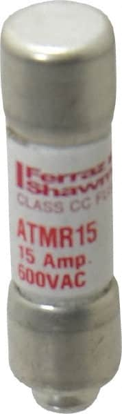 Ferraz Shawmut - 600 VAC/VDC, 15 Amp, Fast-Acting General Purpose Fuse - Clip Mount, 1-1/2" OAL, 100 at DC, 200 at AC kA Rating, 13/32" Diam - Caliber Tooling