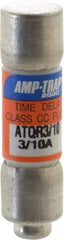 Ferraz Shawmut - 300 VDC, 600 VAC, 0.3 Amp, Time Delay General Purpose Fuse - Clip Mount, 1-1/2" OAL, 100 at DC, 200 at AC kA Rating, 13/32" Diam - Caliber Tooling