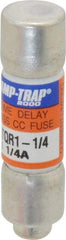 Ferraz Shawmut - 300 VDC, 600 VAC, 1.25 Amp, Time Delay General Purpose Fuse - Clip Mount, 1-1/2" OAL, 100 at DC, 200 at AC kA Rating, 13/32" Diam - Caliber Tooling