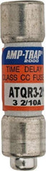 Ferraz Shawmut - 300 VDC, 600 VAC, 3.2 Amp, Time Delay General Purpose Fuse - Clip Mount, 1-1/2" OAL, 100 at DC, 200 at AC kA Rating, 13/32" Diam - Caliber Tooling