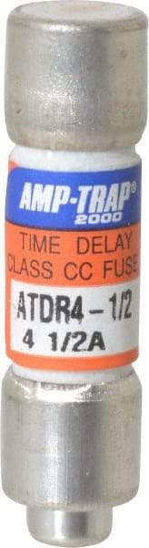 Ferraz Shawmut - 300 VDC, 600 VAC, 4.5 Amp, Time Delay General Purpose Fuse - Clip Mount, 1-1/2" OAL, 100 at DC, 200 at AC kA Rating, 13/32" Diam - Caliber Tooling