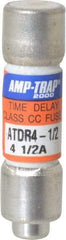 Ferraz Shawmut - 300 VDC, 600 VAC, 4.5 Amp, Time Delay General Purpose Fuse - Clip Mount, 1-1/2" OAL, 100 at DC, 200 at AC kA Rating, 13/32" Diam - Caliber Tooling