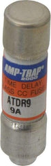 Ferraz Shawmut - 300 VDC, 600 VAC, 9 Amp, Time Delay General Purpose Fuse - Clip Mount, 1-1/2" OAL, 100 at DC, 200 at AC kA Rating, 13/32" Diam - Caliber Tooling