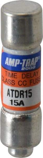 Ferraz Shawmut - 300 VDC, 600 VAC, 15 Amp, Time Delay General Purpose Fuse - Clip Mount, 1-1/2" OAL, 100 at DC, 200 at AC kA Rating, 13/32" Diam - Caliber Tooling