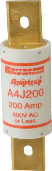 Ferraz Shawmut - 300 VDC, 600 VAC, 200 Amp, Fast-Acting General Purpose Fuse - Clip Mount, 5-3/4" OAL, 100 at DC, 200 at AC kA Rating, 1-5/8" Diam - Caliber Tooling