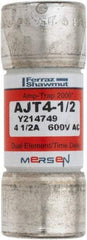 Ferraz Shawmut - 500 VDC, 600 VAC, 4.5 Amp, Time Delay General Purpose Fuse - Clip Mount, 2-1/4" OAL, 100 at DC, 200 at AC, 300 (Self-Certified) kA Rating, 13/16" Diam - Caliber Tooling