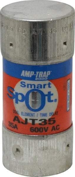 Ferraz Shawmut - 500 VDC, 600 VAC, 35 Amp, Time Delay General Purpose Fuse - Clip Mount, 2-3/8" OAL, 100 at DC, 200 at AC, 300 (Self-Certified) kA Rating, 1-1/16" Diam - Caliber Tooling