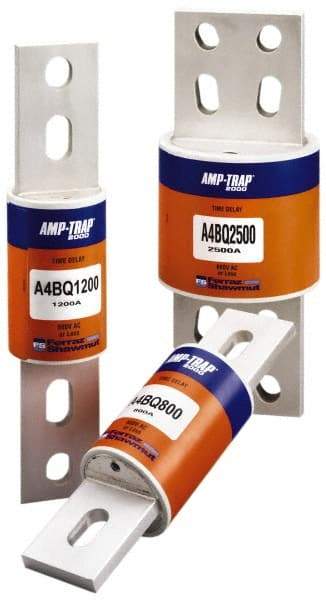 Ferraz Shawmut - 500 VDC, 600 VAC, 2500 Amp, Time Delay General Purpose Fuse - Bolt-on Mount, 10-3/4" OAL, 100 at DC, 200 at AC, 300 (Self-Certified) kA Rating, 4-1/2" Diam - Caliber Tooling