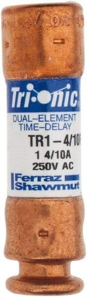 Ferraz Shawmut - 250 VAC/VDC, 1.4 Amp, Time Delay General Purpose Fuse - Clip Mount, 50.8mm OAL, 20 at DC, 200 at AC kA Rating, 9/16" Diam - Caliber Tooling