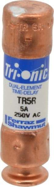 Ferraz Shawmut - 160 VDC, 250 VAC, 5 Amp, Time Delay General Purpose Fuse - Clip Mount, 50.8mm OAL, 20 at DC, 200 at AC kA Rating, 9/16" Diam - Caliber Tooling