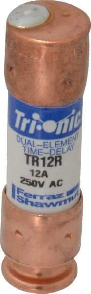 Ferraz Shawmut - 160 VDC, 250 VAC, 12 Amp, Time Delay General Purpose Fuse - Clip Mount, 50.8mm OAL, 20 at DC, 200 at AC kA Rating, 9/16" Diam - Caliber Tooling