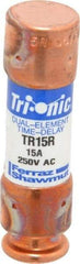 Ferraz Shawmut - 160 VDC, 250 VAC, 15 Amp, Time Delay General Purpose Fuse - Clip Mount, 50.8mm OAL, 20 at DC, 200 at AC kA Rating, 9/16" Diam - Caliber Tooling