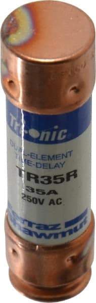 Ferraz Shawmut - 250 VAC/VDC, 35 Amp, Time Delay General Purpose Fuse - Clip Mount, 76.2mm OAL, 20 at DC, 200 at AC kA Rating, 13/16" Diam - Caliber Tooling