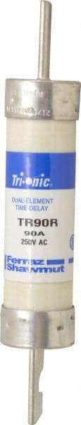 Ferraz Shawmut - 250 VAC/VDC, 90 Amp, Time Delay General Purpose Fuse - Clip Mount, 5-7/8" OAL, 20 at DC, 200 at AC kA Rating, 1-1/16" Diam - Caliber Tooling