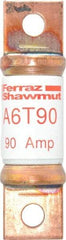 Ferraz Shawmut - 300 VDC & 600 VAC, 90 Amp, Fast-Acting General Purpose Fuse - Bolt-on Mount, 75mm OAL, 100 at DC, 200 at AC kA Rating, 13/16" Diam - Caliber Tooling