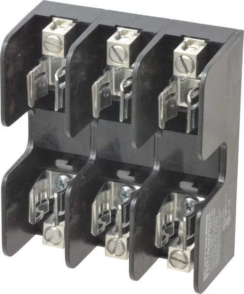 Ferraz Shawmut - 3 Pole, 250 VAC/VDC, 60 Amp, Screw Mount Fuse Block - 3 Inch Long x 3 Inch Wide x 1.38 Inch High Block - Caliber Tooling