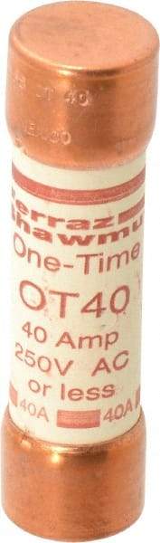 Ferraz Shawmut - 250 VAC/VDC, 40 Amp, Fast-Acting General Purpose Fuse - Clip Mount, 76.2mm OAL, 20 at DC, 50 at AC kA Rating, 13/16" Diam - Caliber Tooling