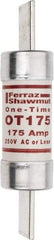 Ferraz Shawmut - 250 VAC/VDC, 175 Amp, Fast-Acting General Purpose Fuse - Clip Mount, 7-1/8" OAL, 20 at DC, 50 at AC kA Rating, 1-9/16" Diam - Caliber Tooling