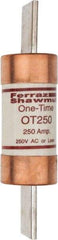 Ferraz Shawmut - 250 VAC/VDC, 250 Amp, Fast-Acting General Purpose Fuse - Clip Mount, 8-5/8" OAL, 20 at DC, 50 at AC kA Rating, 2-1/16" Diam - Caliber Tooling