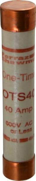 Ferraz Shawmut - 300 VDC, 600 VAC, 40 Amp, Fast-Acting General Purpose Fuse - Clip Mount, 5-1/2" OAL, 20 at DC, 50 at AC kA Rating, 1-1/16" Diam - Caliber Tooling