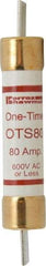 Ferraz Shawmut - 300 VDC, 600 VAC, 80 Amp, Fast-Acting General Purpose Fuse - Clip Mount, 7-7/8" OAL, 20 at DC, 50 at AC kA Rating, 1-5/16" Diam - Caliber Tooling